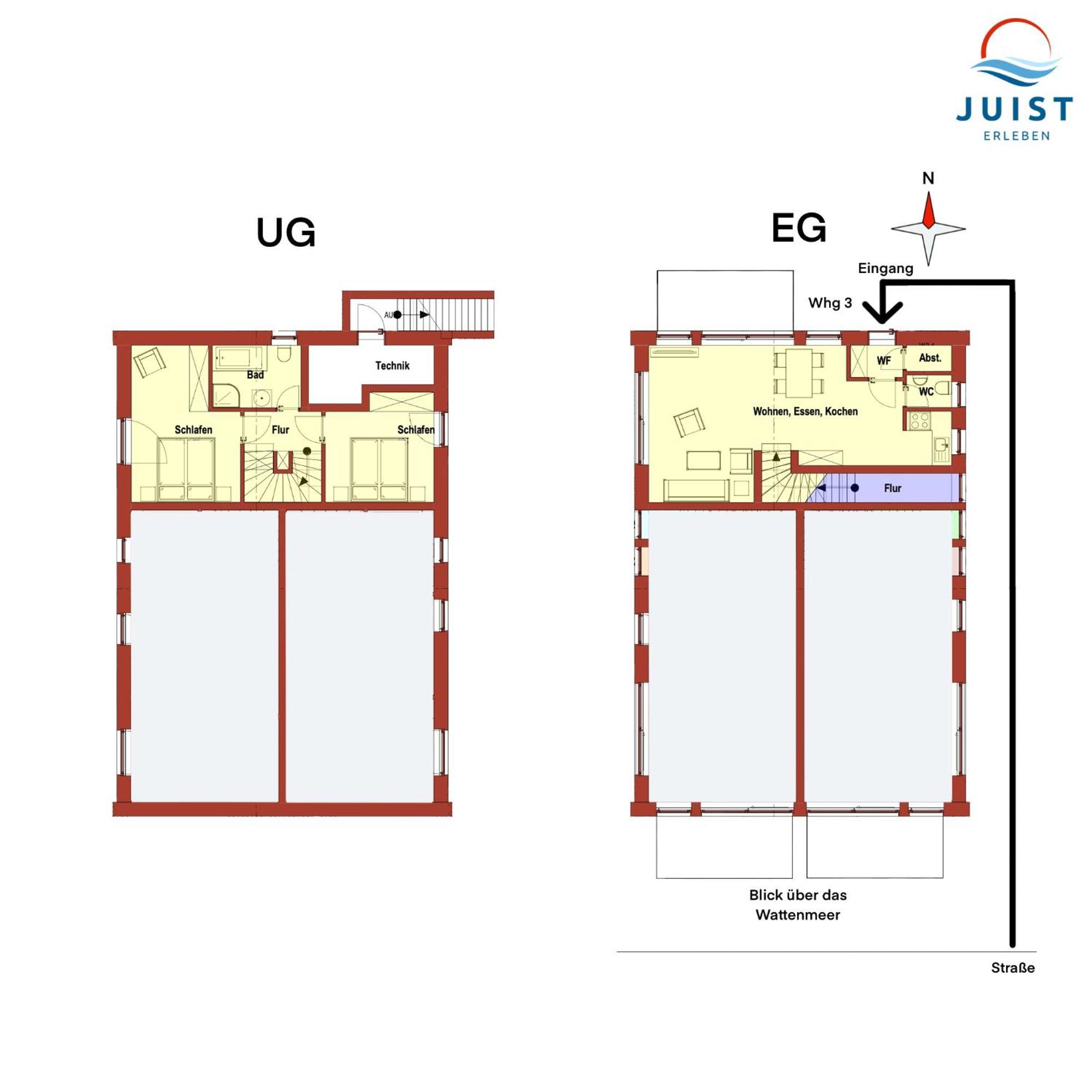 Haus Billstrasse 233 - Wohnung 3 Juist Bagian luar foto